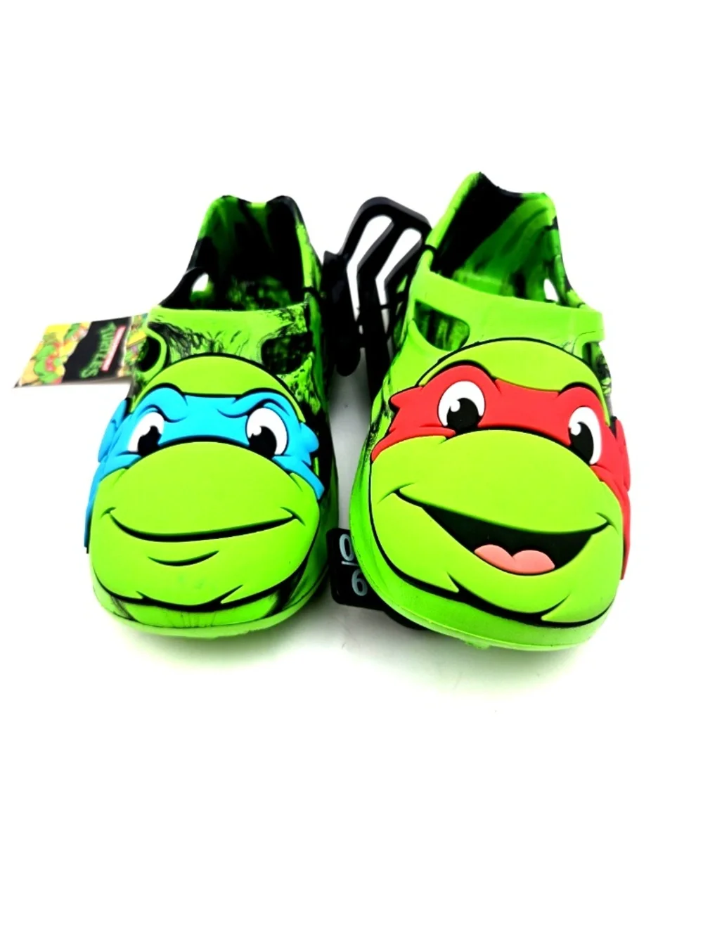 TMNT Sandals Toddlers Size 9/10 Rubber Slip on Green Summer Boys Footwear Shoes